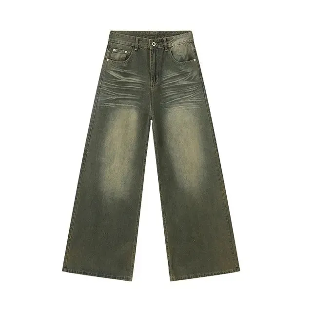 Green Desert Wash Baggy Jeans