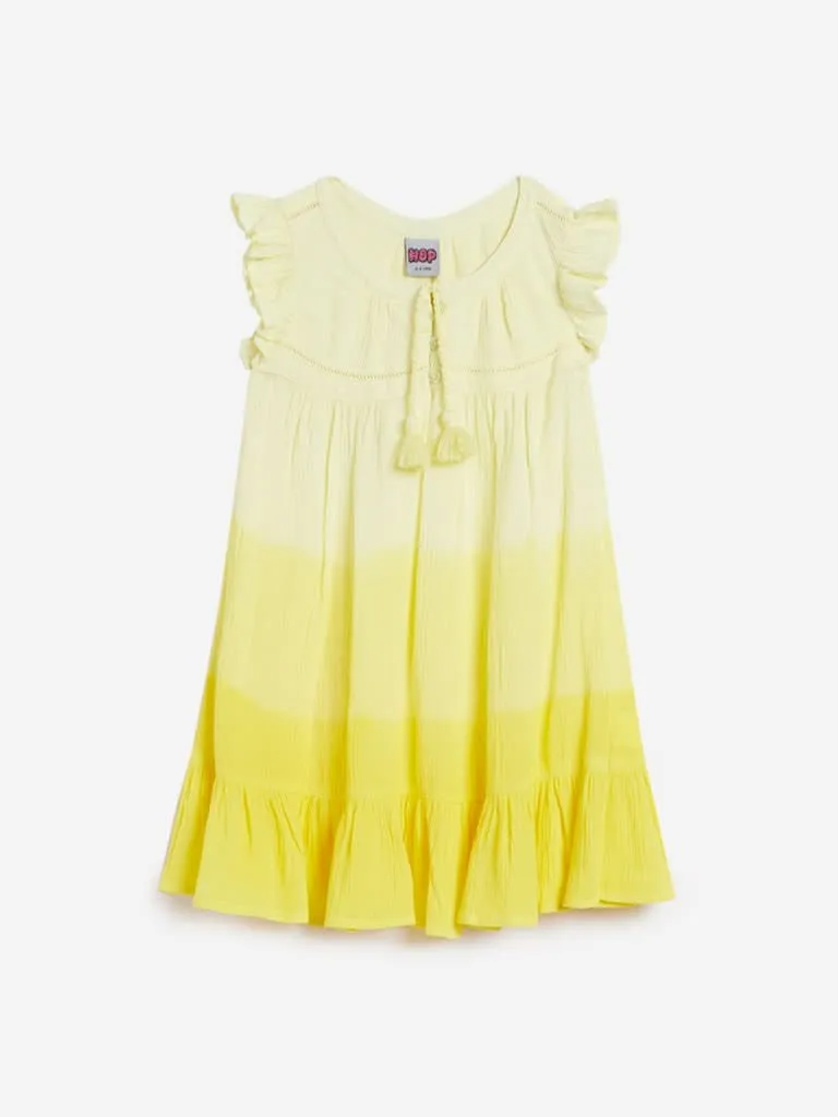 HOP Kids Yellow Dip-Dye Brooke Dress
