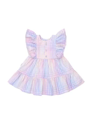 Huxbaby - Rainbow Check Frill Dress - HB1307W25