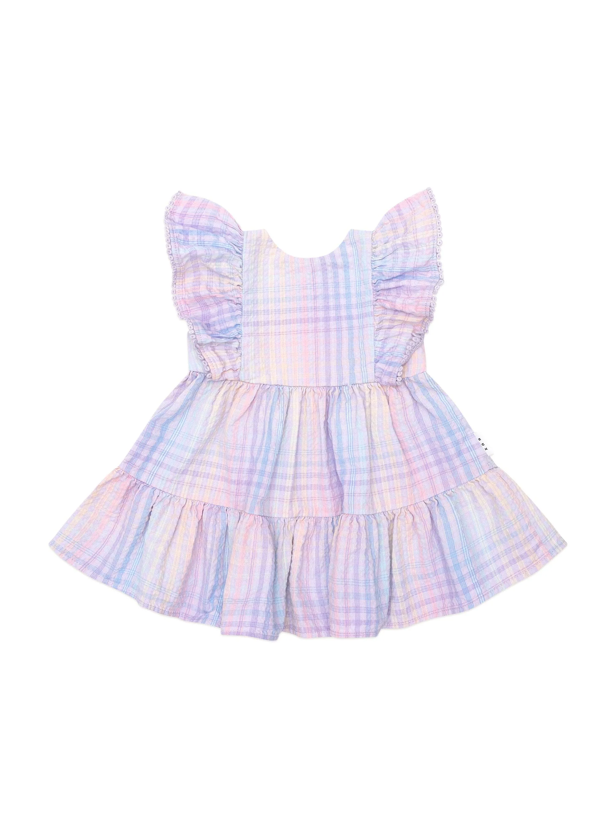 Huxbaby - Rainbow Check Frill Dress - HB1307W25