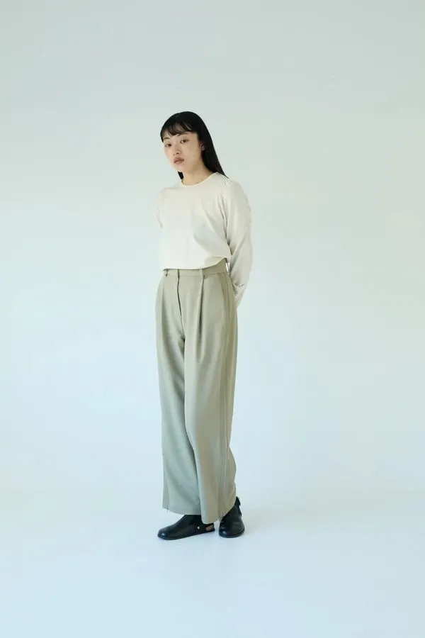 Jacquard puff sleeve tops