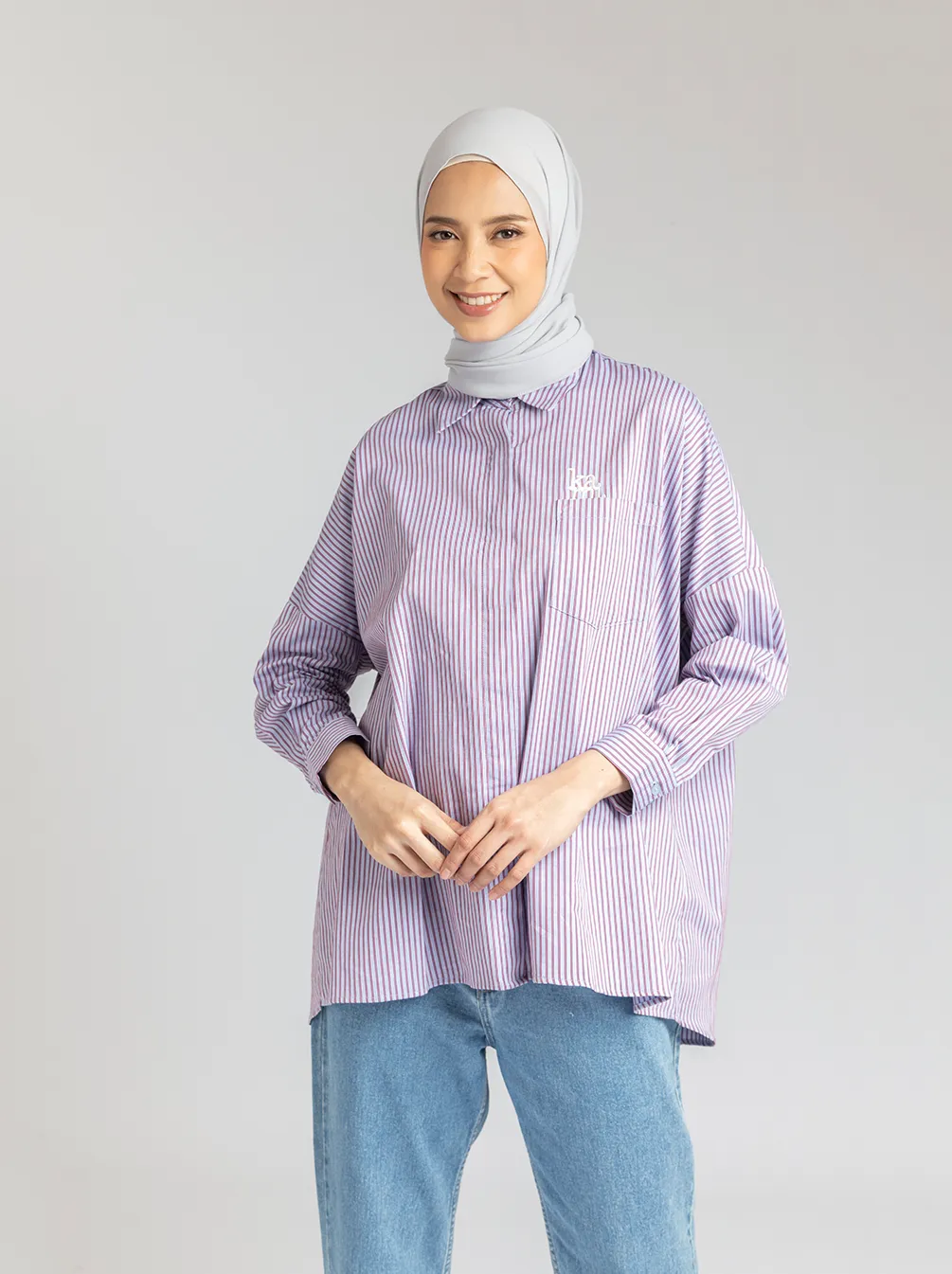 JOSY TOP BLUE RED STRIPE