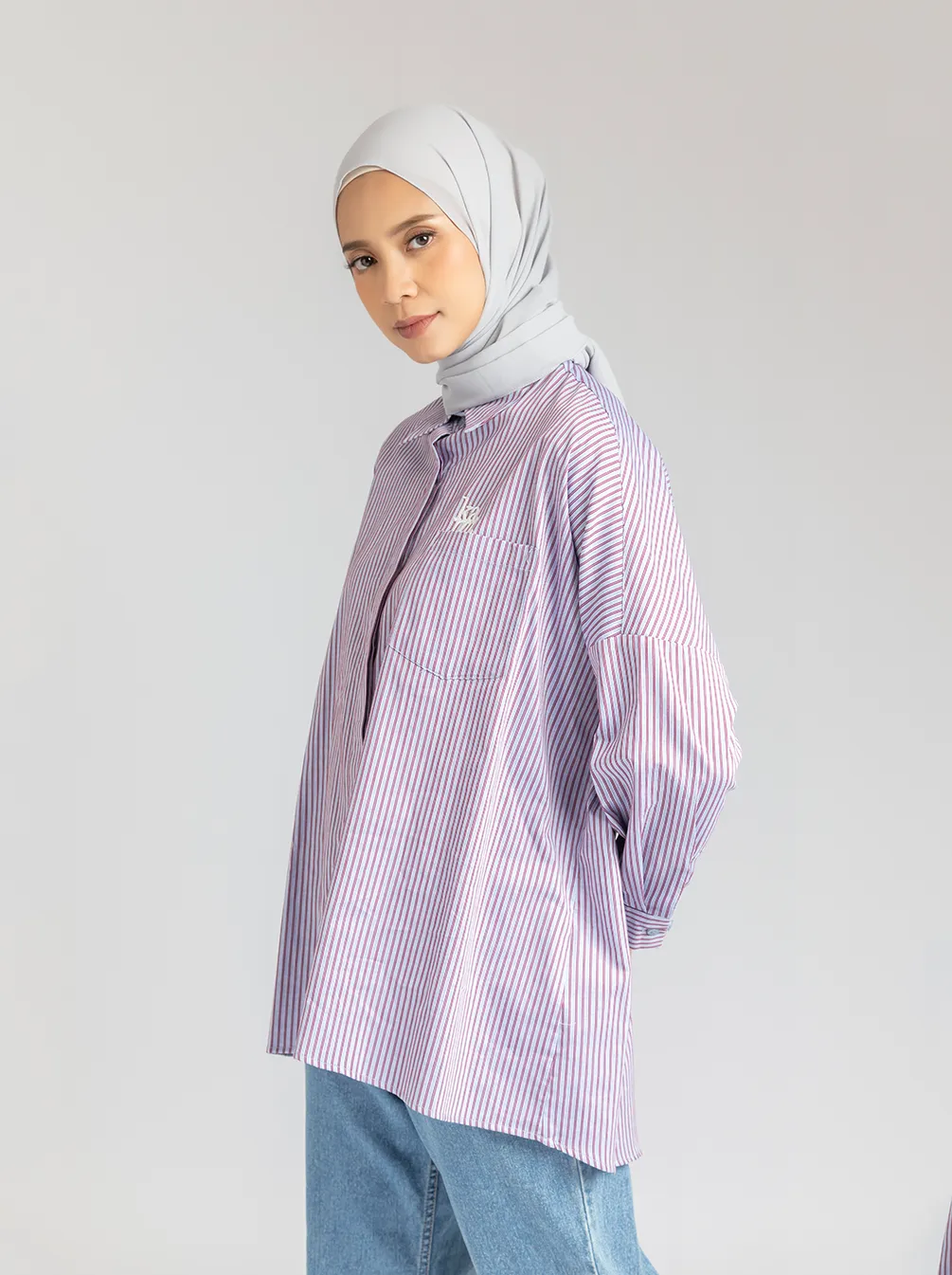 JOSY TOP BLUE RED STRIPE