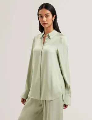 Kaytt Longline Twill Shirt Lt-Green