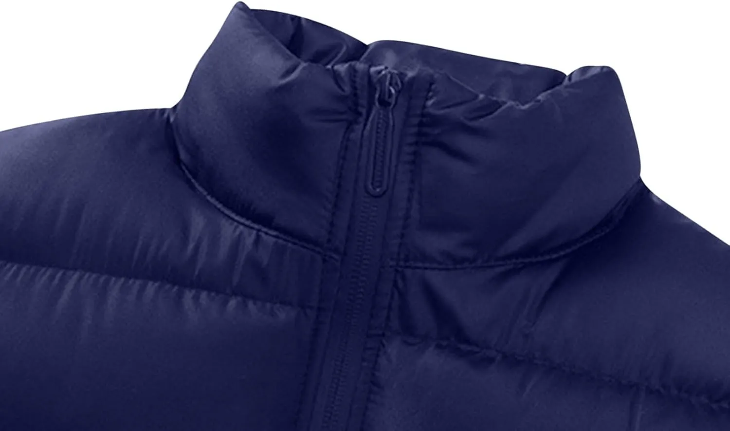 lcziwo Men's Lightweight Puffer Vest Stand Collar zip up sleeveless Jacket Packable warm winter padded Cotton coat