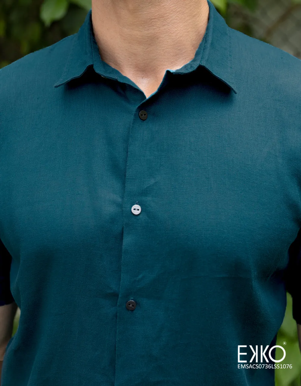 Linen Short Sleeve Shirt - EMSACS0736LSS1076