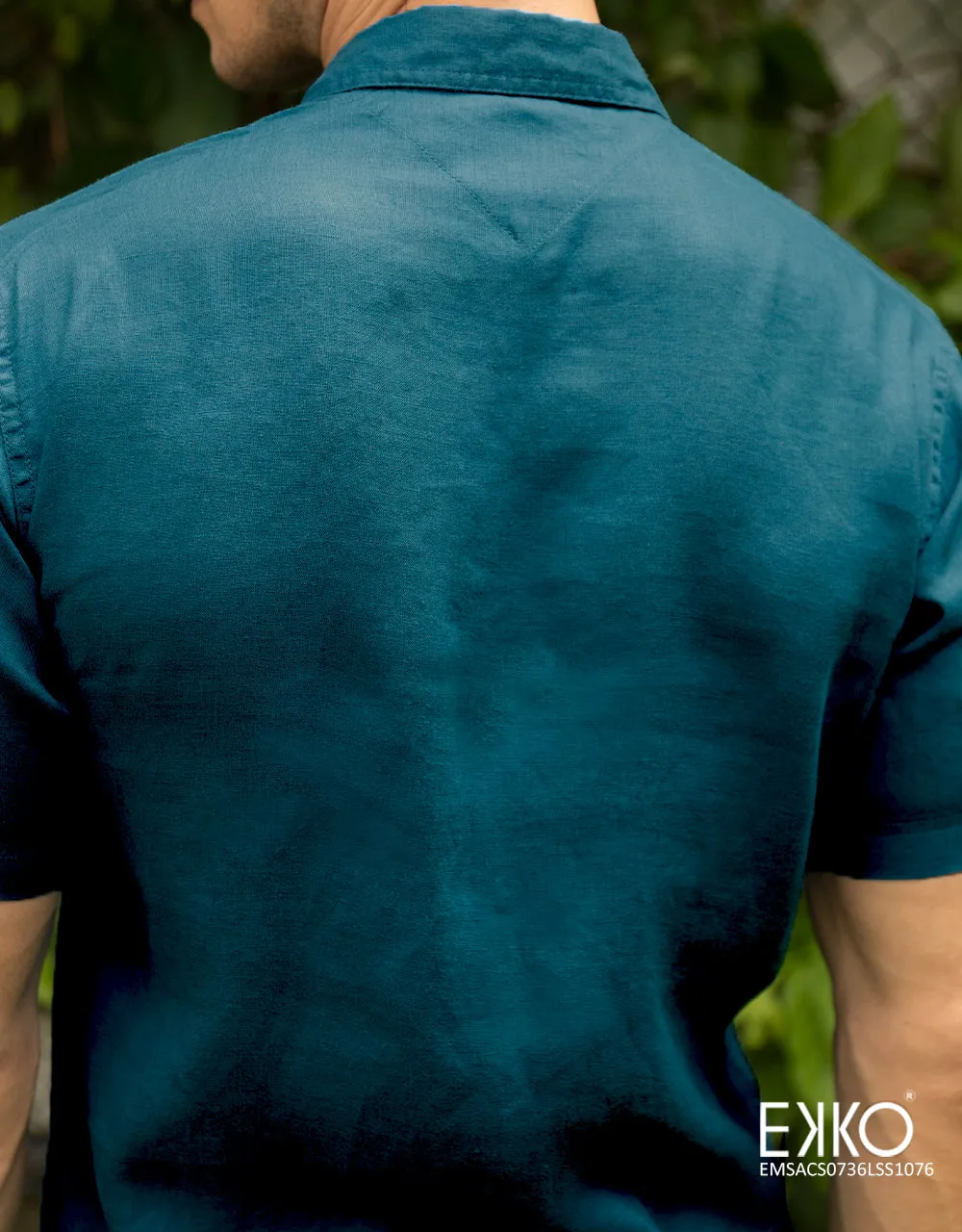 Linen Short Sleeve Shirt - EMSACS0736LSS1076