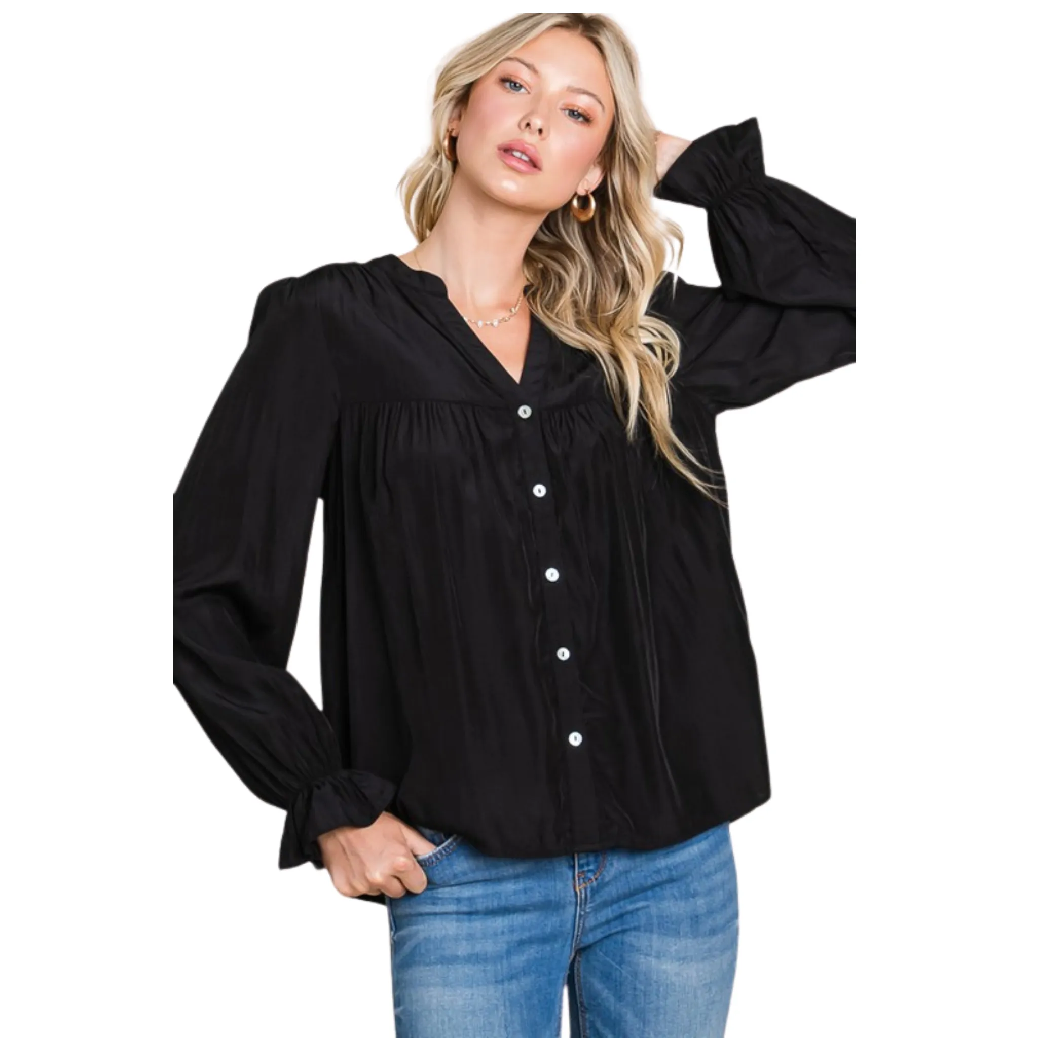 Long Sleeve Button Down Top