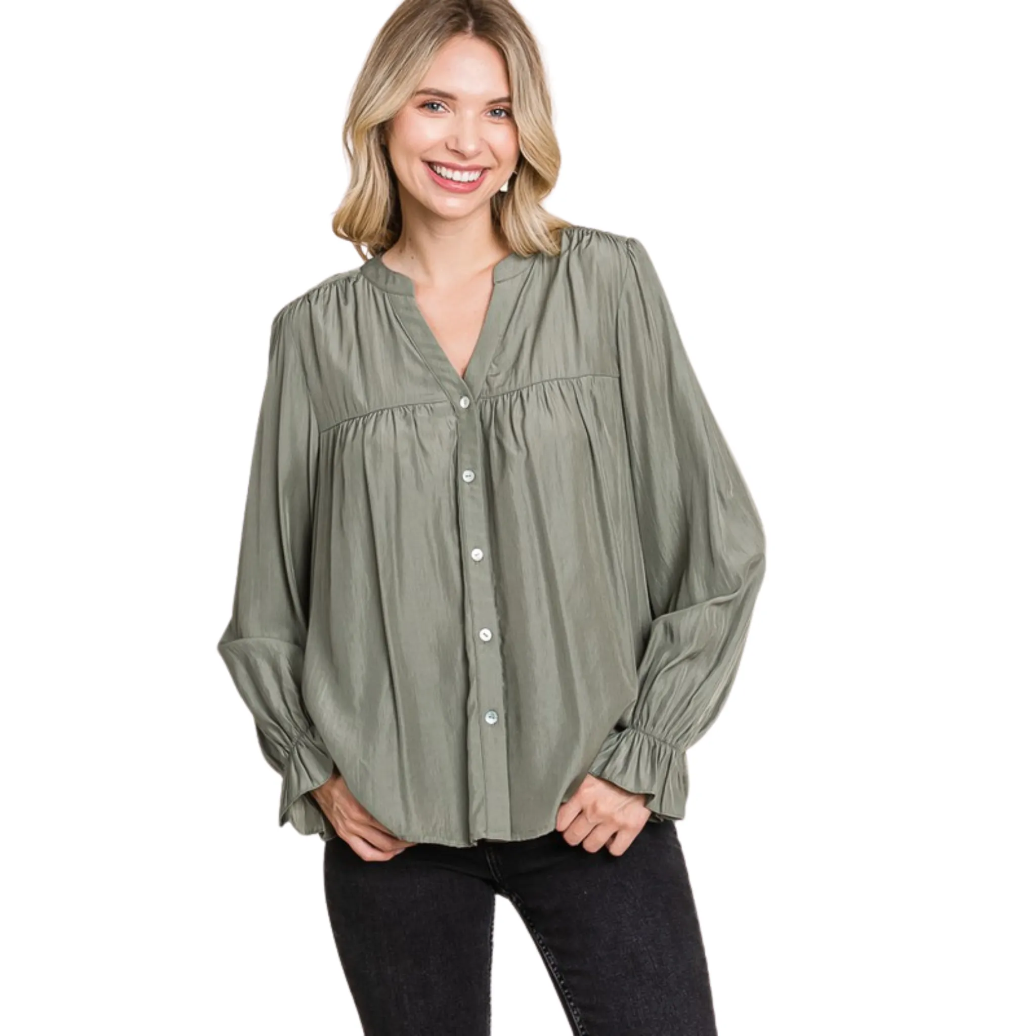 Long Sleeve Button Down Top