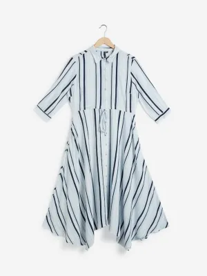 LOV Blue Striped Ava Dress