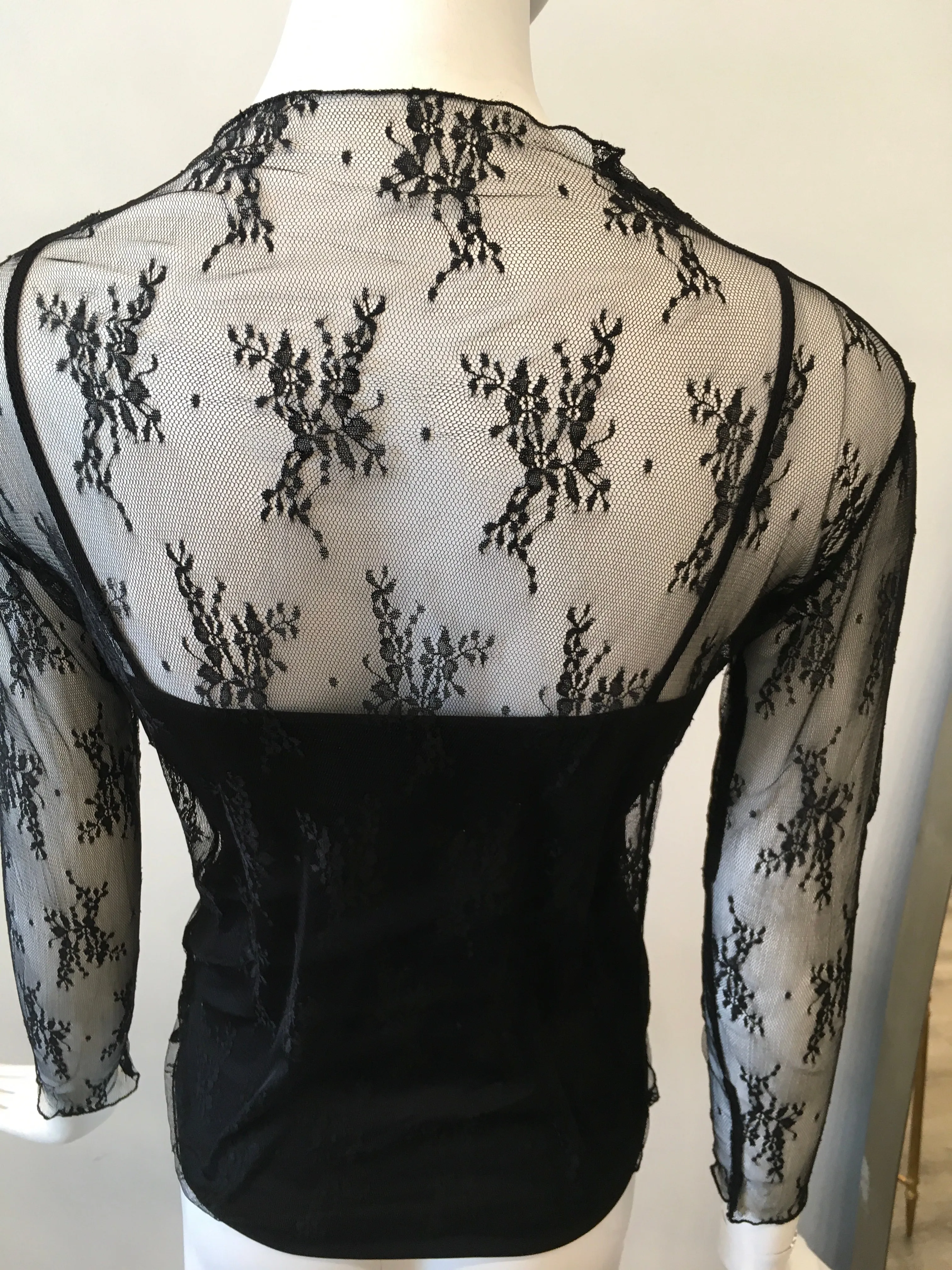 M & C  MOCK NECK LACE SEAMLESS SECOND SKIN