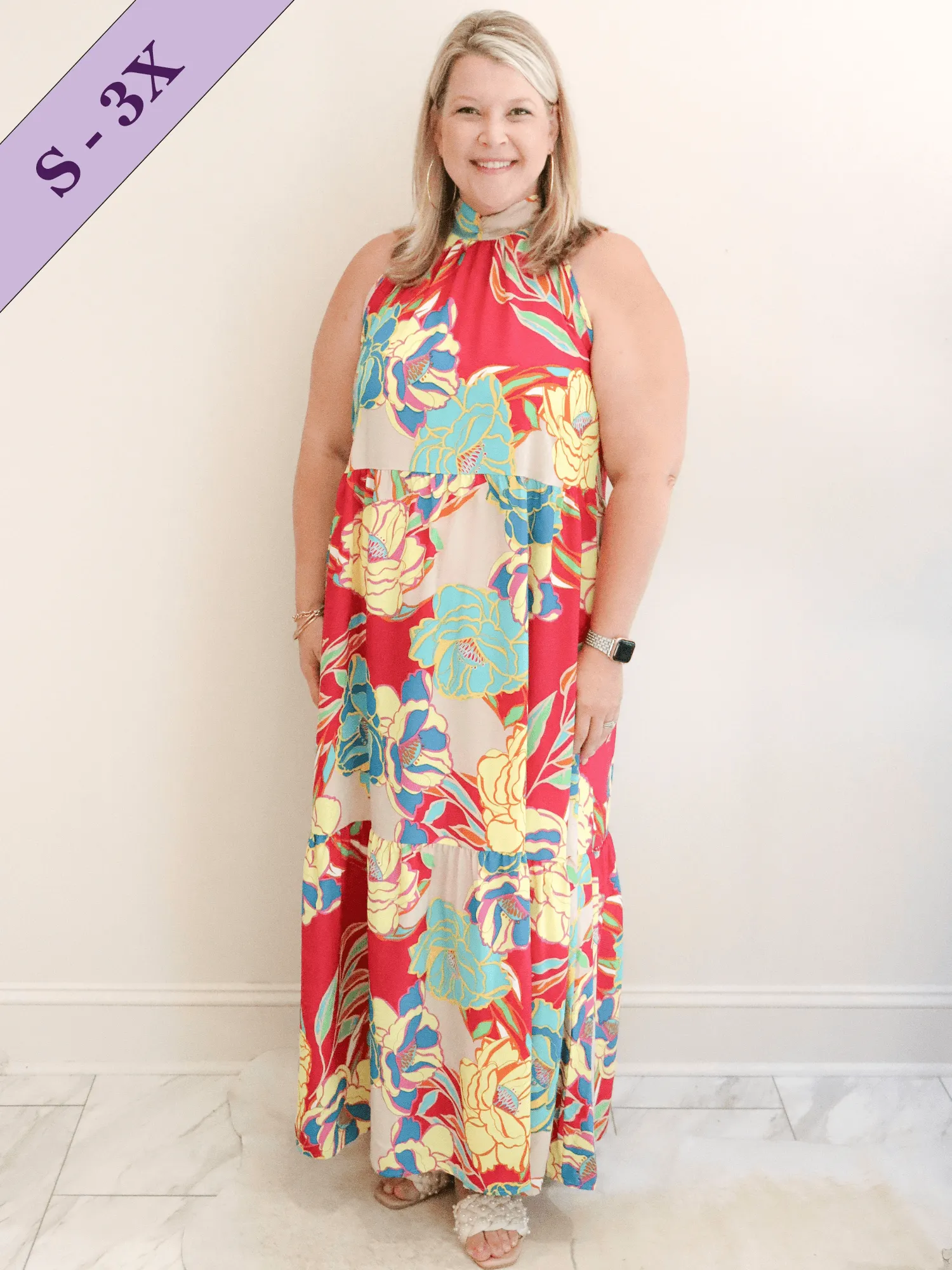 Malibu Dreaming Halter Maxi Dress