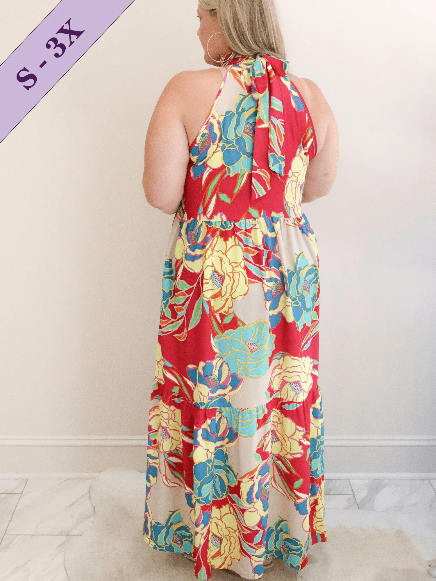 Malibu Dreaming Halter Maxi Dress