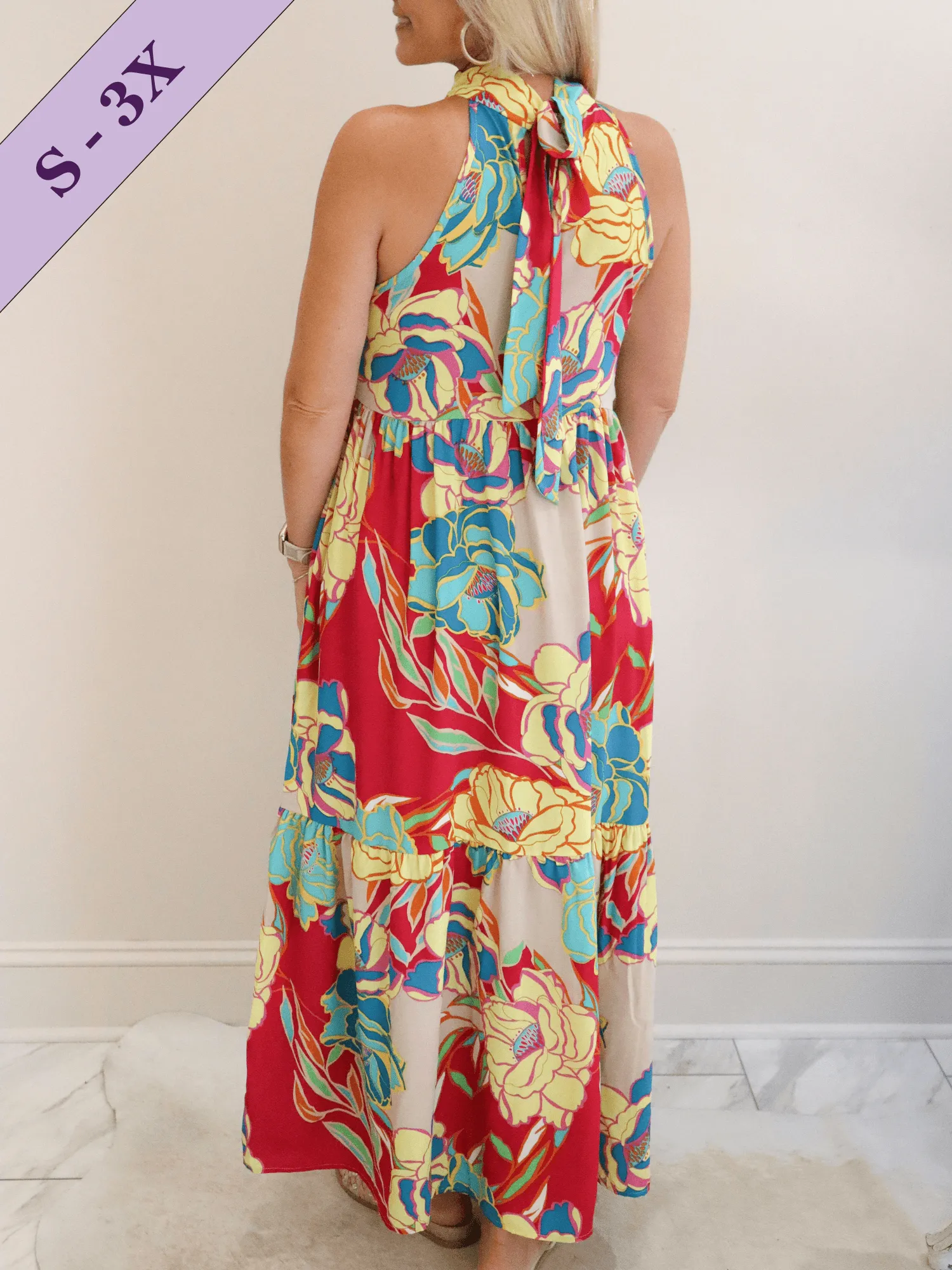 Malibu Dreaming Halter Maxi Dress