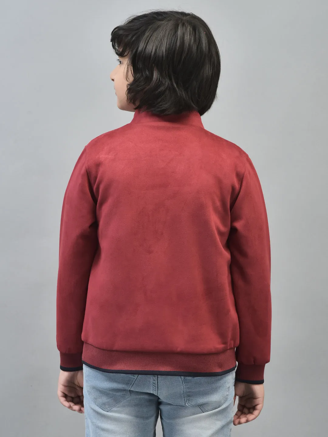 Maroon Suede Reversible Jacket