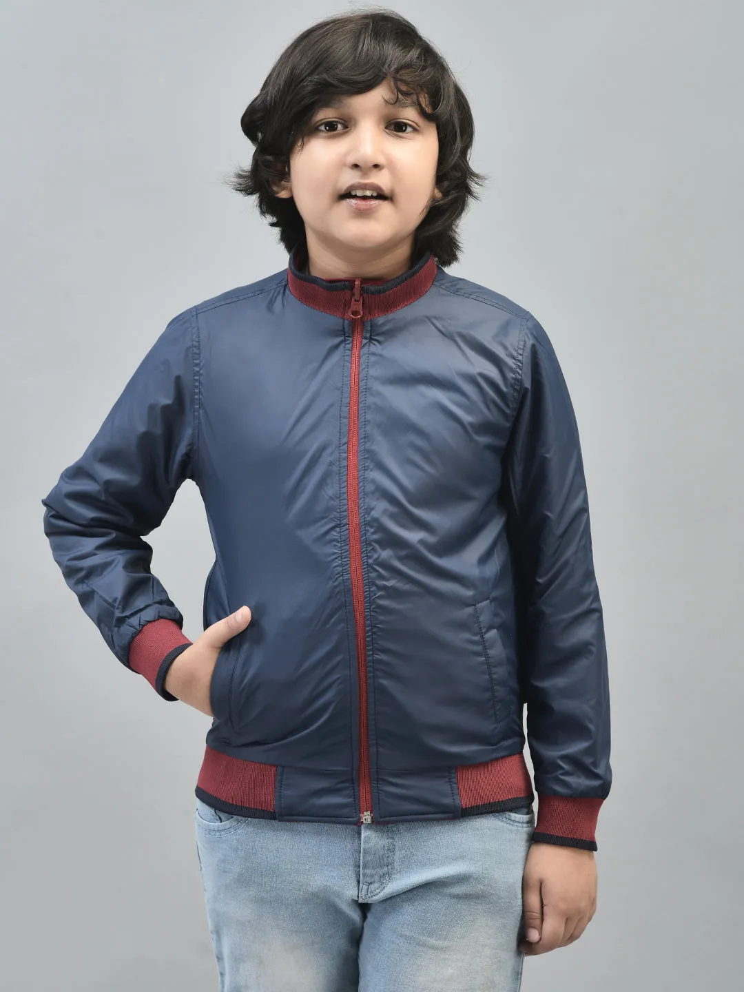 Maroon Suede Reversible Jacket