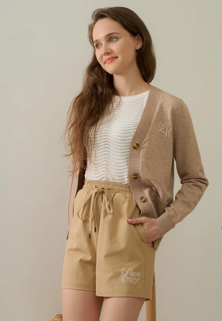 Meil Knitted Long Sleeve Cardigan (Brown)