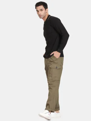 Men Polo Collar Relaxed Fit Cotton T-shirt