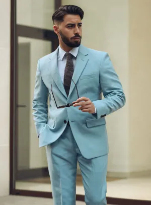 Naples Light Blue Tweed Jacket