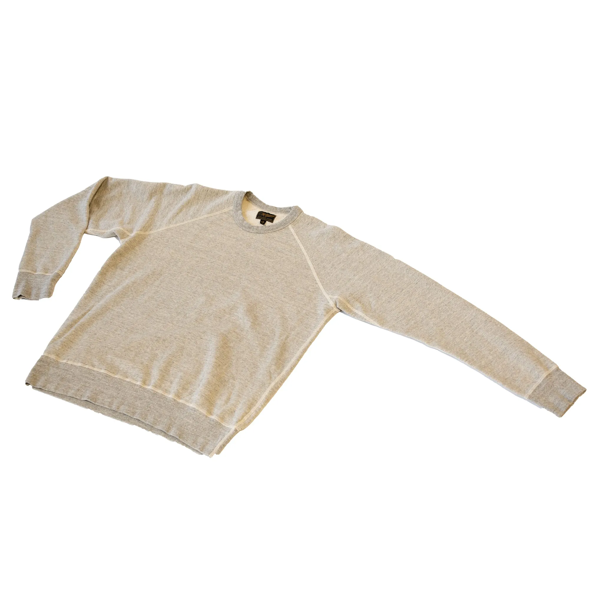 National Athletic Goods Raglan Warm Up Mock Twist Terry Mid Grey