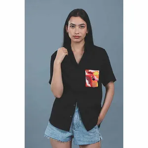 Pallavi Swadi Black Abstract Pop Embellished Shirt