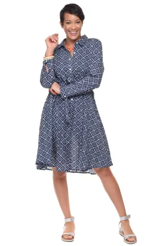 Perrin Womens Lightweight Cotton Dress in Tile