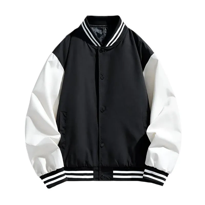 Pink Women Bomber Jackets Fall Winter Fashion Baseball Uniform Oversized Coats