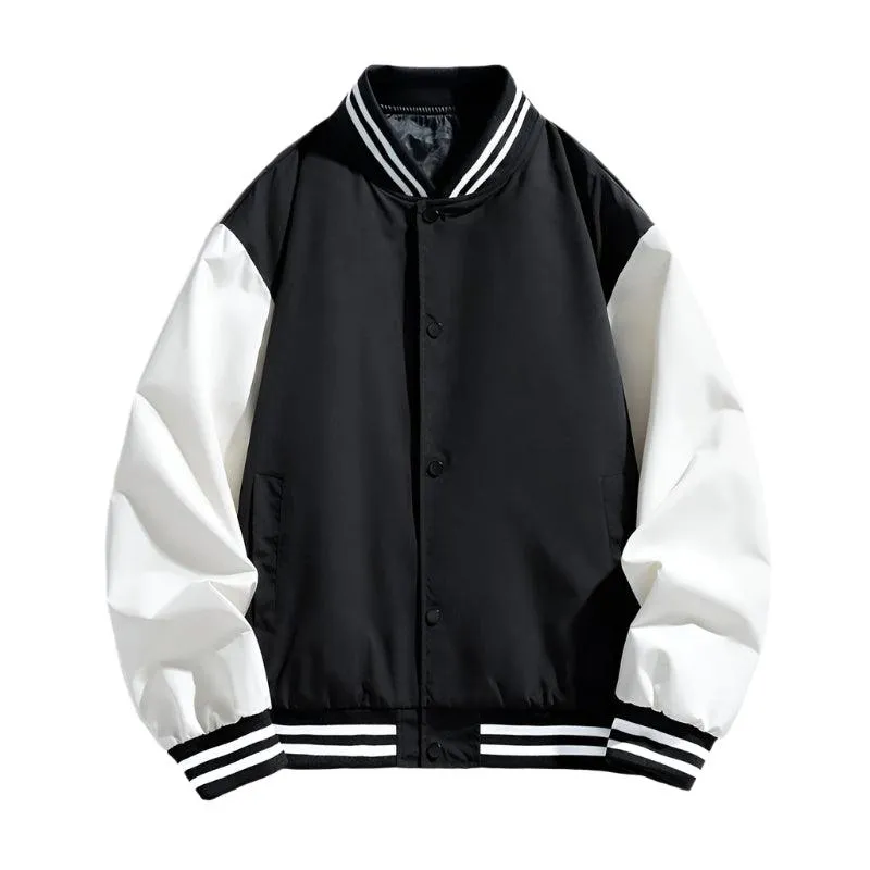 Pink Women Bomber Jackets Fall Winter Fashion Baseball Uniform Oversized Coats