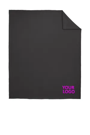 Port & Company Core Fleece Custom Blankets, Charcoal
