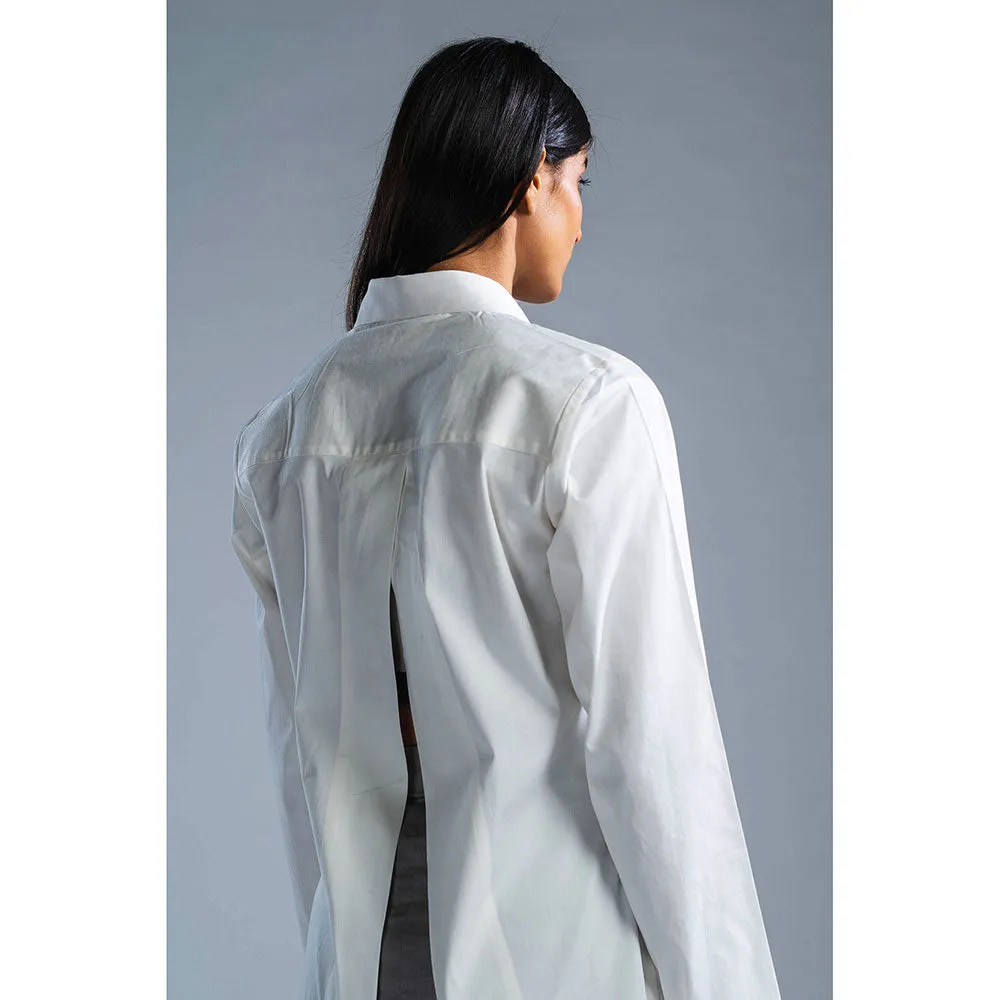 PRIMAL GRAY White Organic Cotton Open Back Shirt