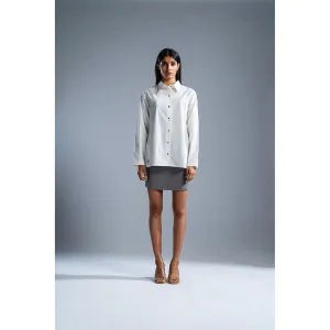PRIMAL GRAY White Organic Cotton Open Back Shirt