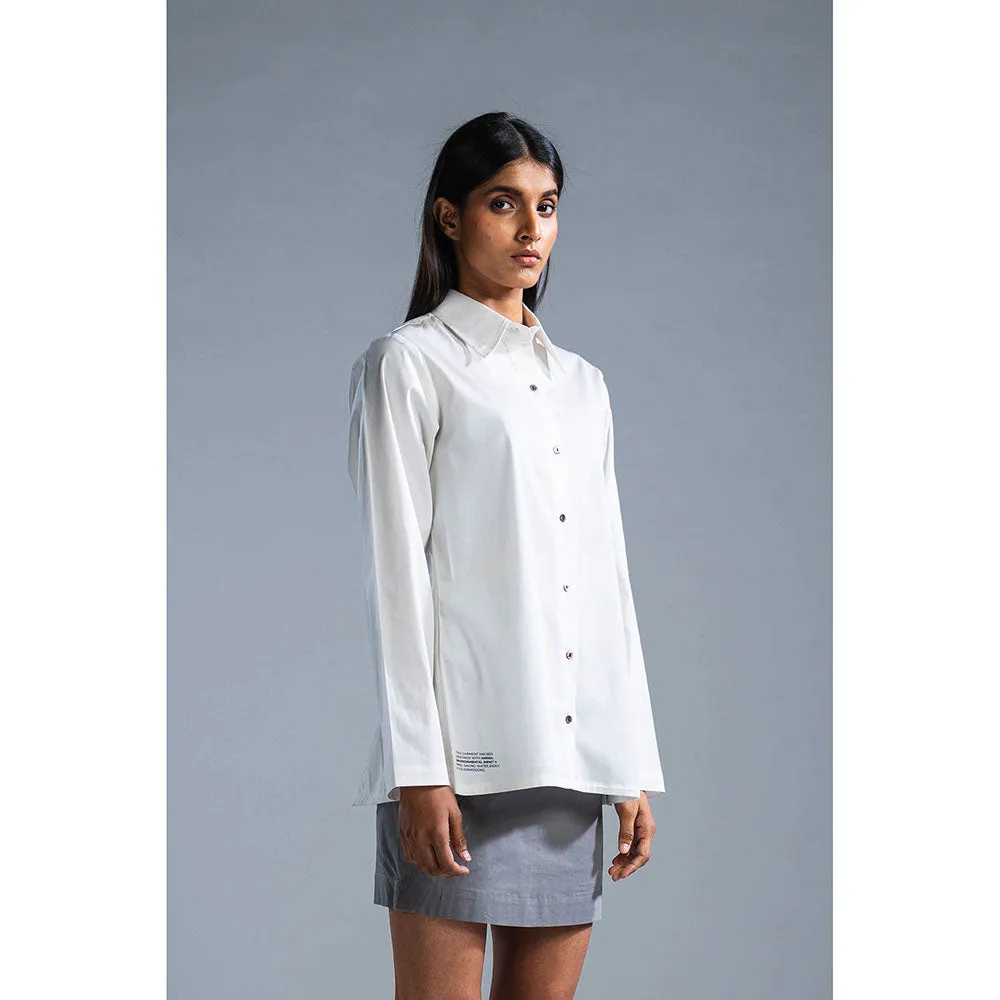 PRIMAL GRAY White Organic Cotton Open Back Shirt