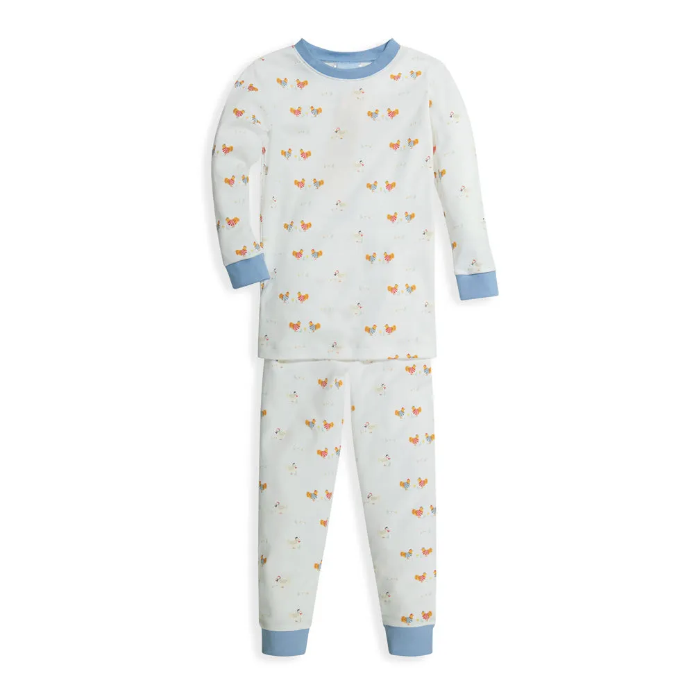 Printed Pima Jammies -- French Hen