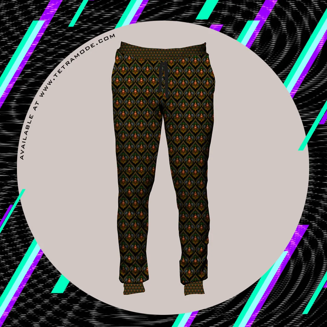 Psychedelic Joggers (UV/RGB, Eco-Friendly, Unisex, Fleece-Lined) | SIDDHARTHA