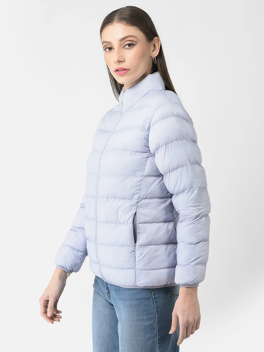 Purple Quilted Jacket