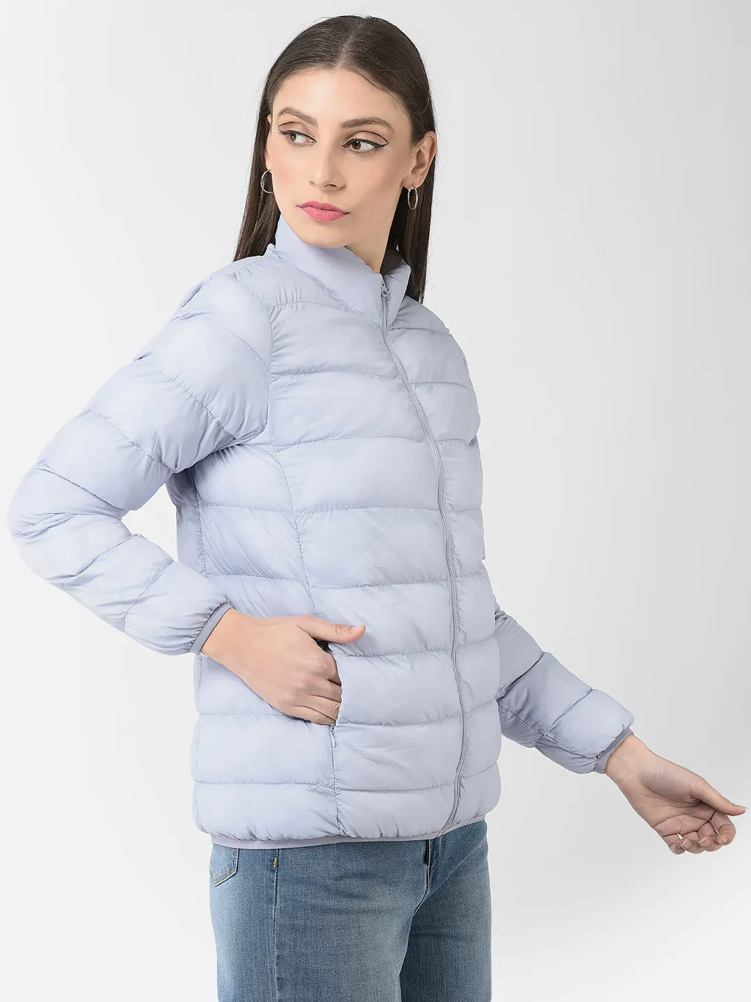 Purple Quilted Jacket