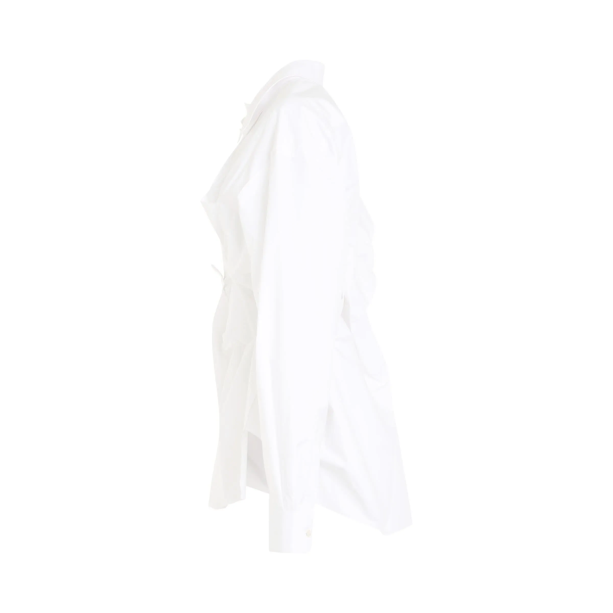 Raw Cotton Poplin Shirt in White