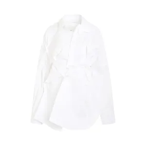 Raw Cotton Poplin Shirt in White