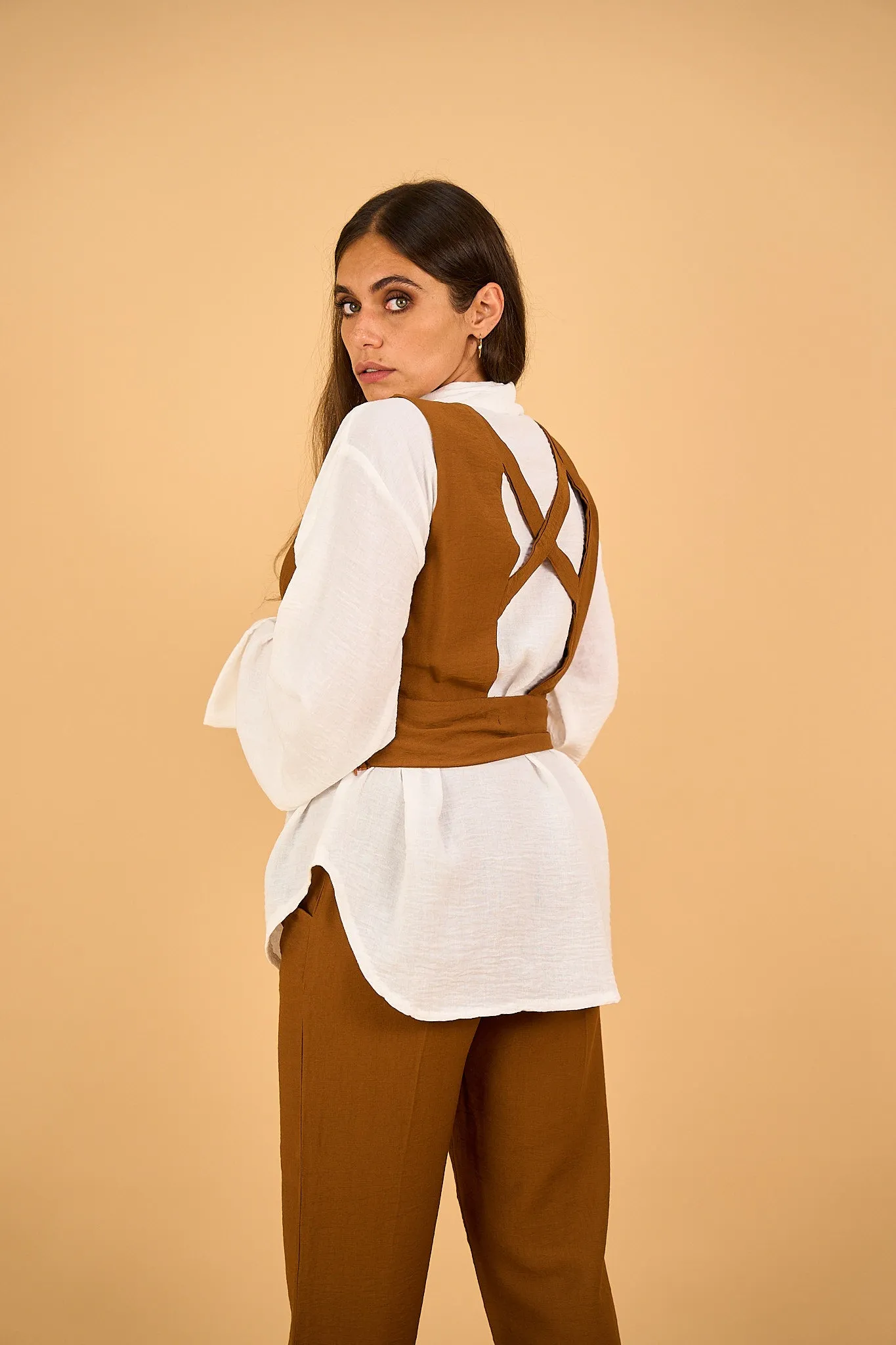RINI - Full Vest Set - Brown