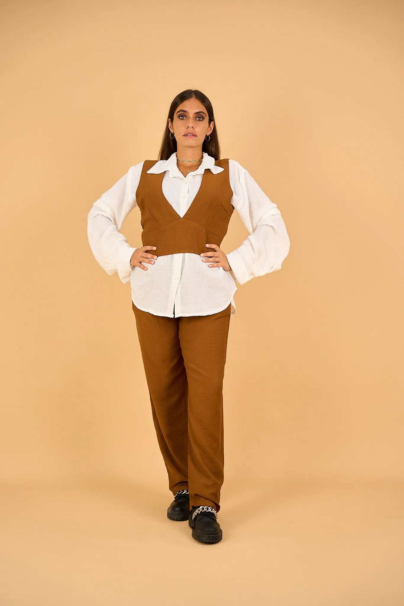 RINI - Full Vest Set - Brown