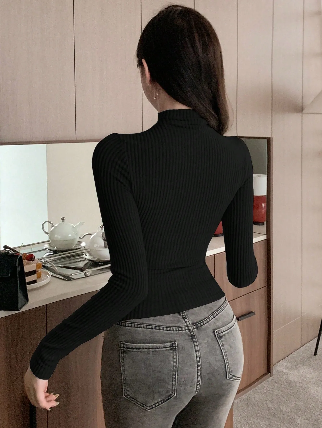 Shein DAZY Trending Fleecy Cinched Waist Women T-Shirt
