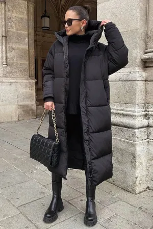 Sophie - lange gewatteerde winterjas
