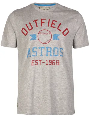 South Shore Outfield Cotton T-shirt in Lt Grey Marl
