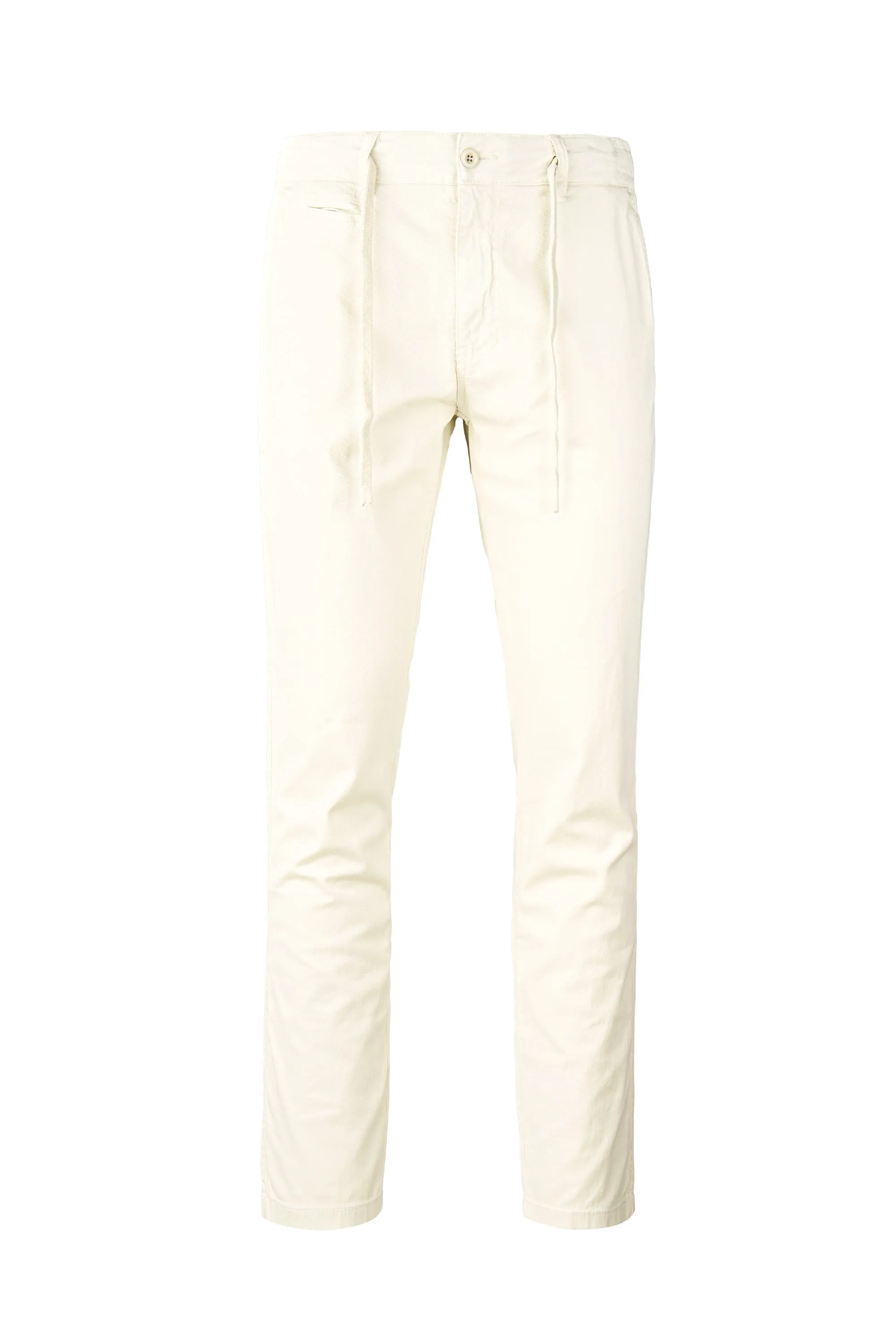 Stretch Cotton Drawstring Chino
