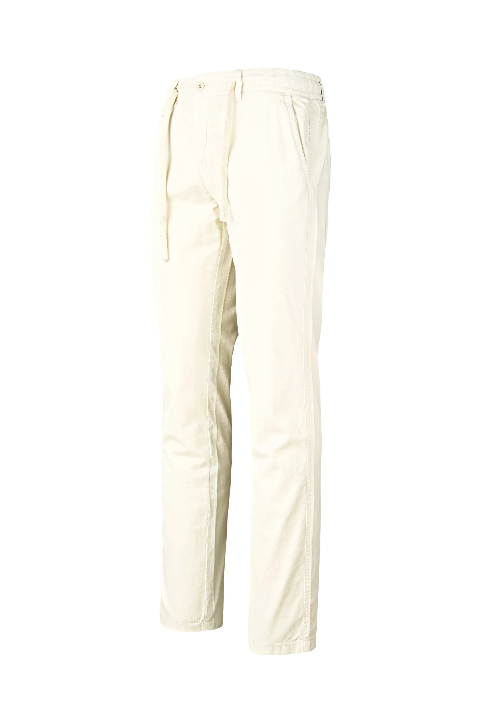 Stretch Cotton Drawstring Chino