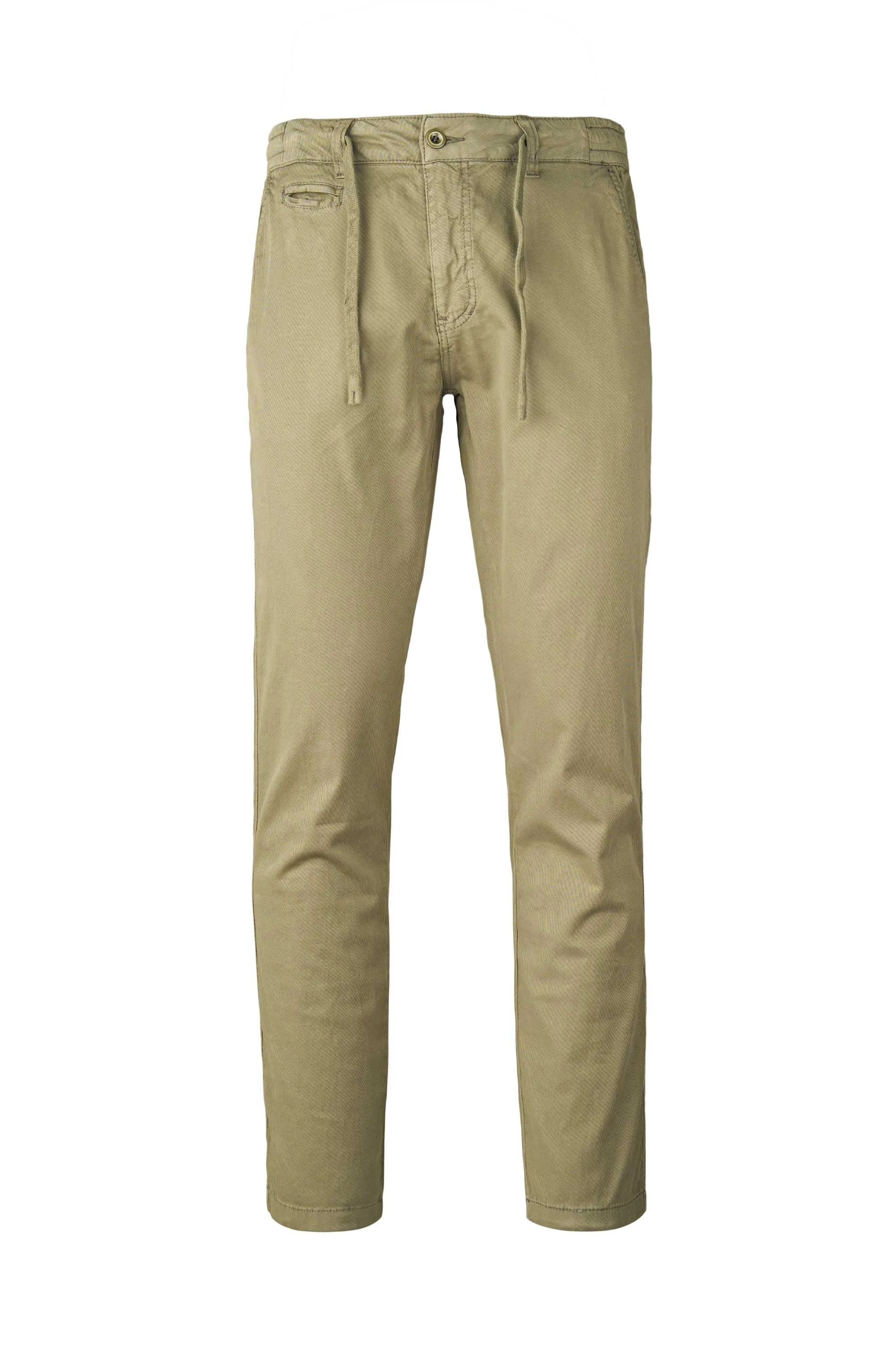 Stretch Cotton Drawstring Chino