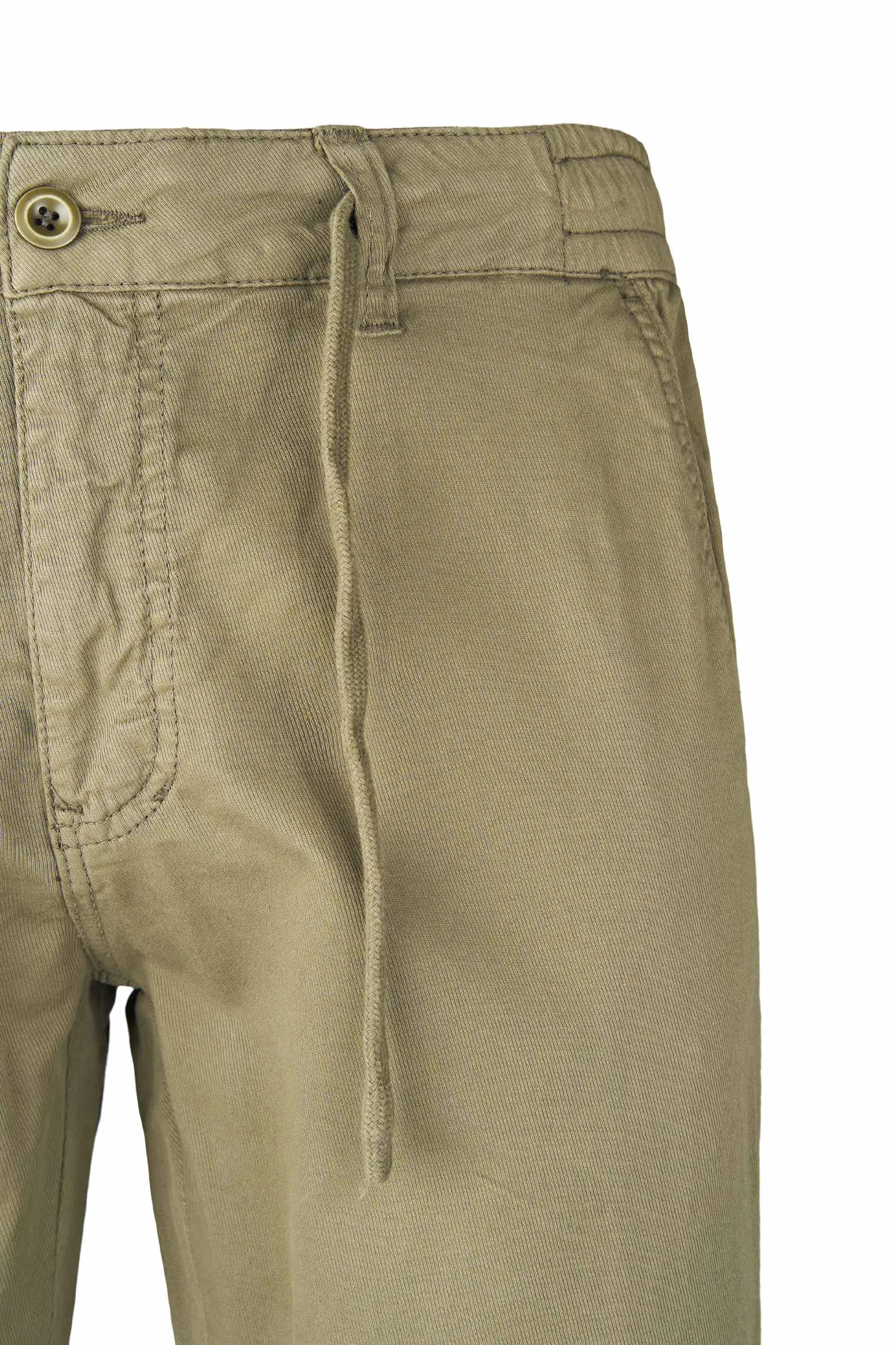 Stretch Cotton Drawstring Chino