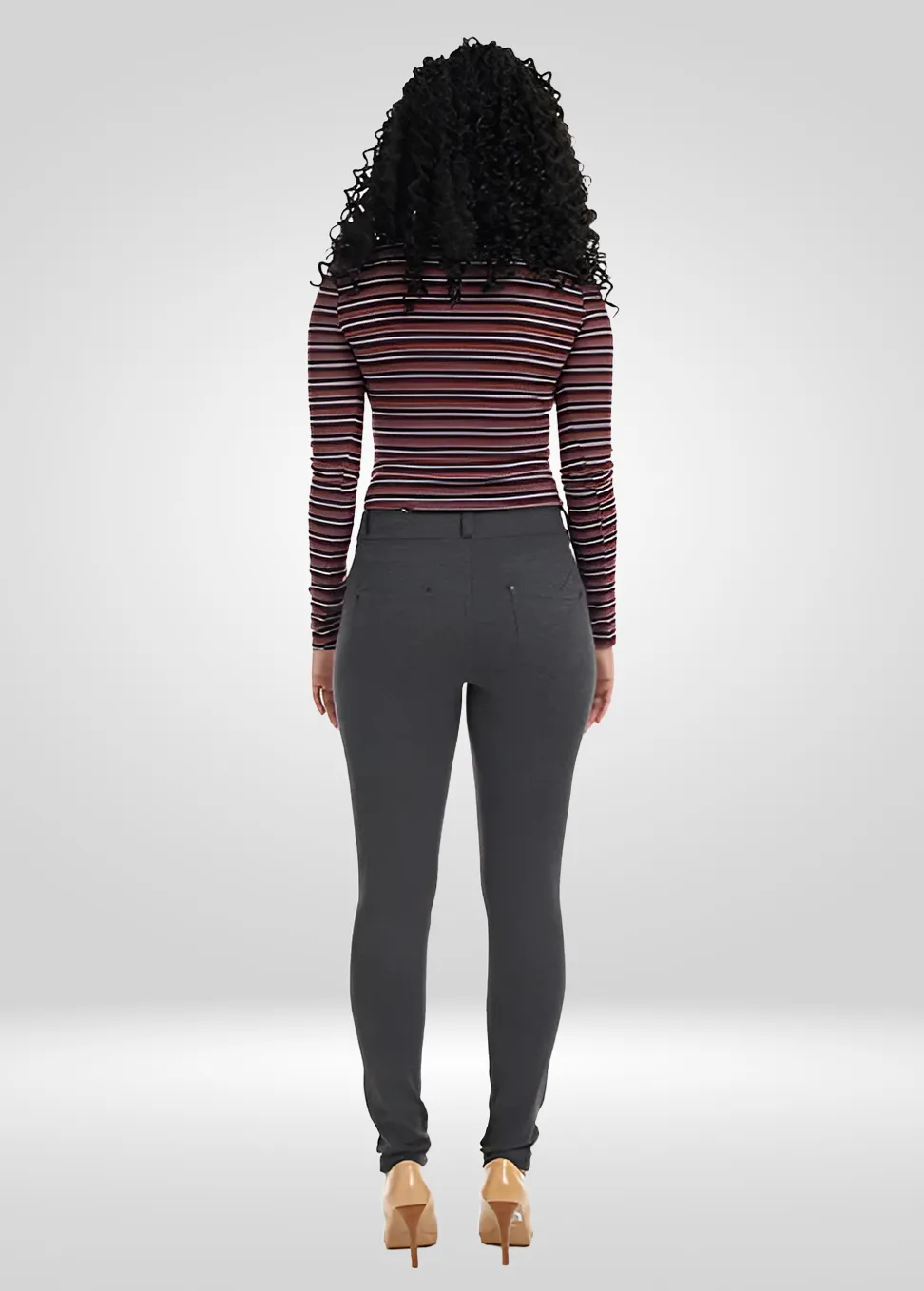 Stretch Denim Pull on Skinny Pants