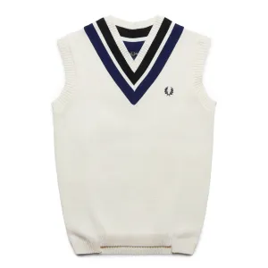 STRIPED V-NECK KNITTED TANK