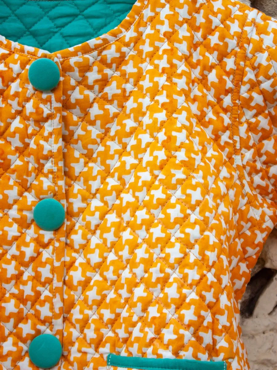 Sunrise Superstar Yellow Organic Cotton Quilted Tea Cup Jacket